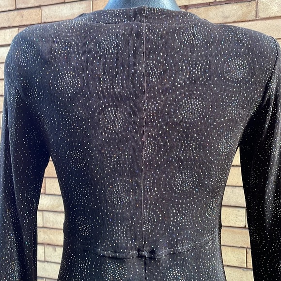 Vintage 90’s Rabbit Rabbit Rabbit metallic sparkle maxi dress Size 6 - Picture 7 of 11